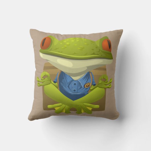 ヨガカエル枕 クッション (裏面)