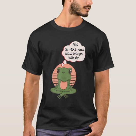 ヨガカエル瞑想リラクゼーション楽しみ Tシャツ (正面)