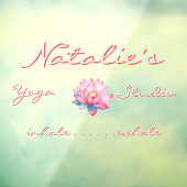 ヨガカスタマイズスタジオピンクロータスフラワー ウィンドウサイン (シート3)