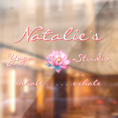 ヨガカスタマイズスタジオピンクロータスフラワー ウィンドウサイン (シート2)