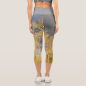 ヨガカプリ任意の日の衣服カジュアルまたはアクティブ衣服。 カプリレギンス (裏面)