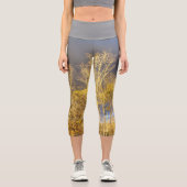 ヨガカプリ任意の日の衣服カジュアルまたはアクティブ衣服。 カプリレギンス (正面)