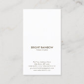 ヨガカラフルをする女の子の漫画 名刺 (裏面)