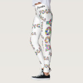 ヨガカラフルウィメンズトレーニング歩くレギンス レギンス (左)