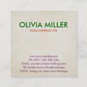 ヨガカラフルツリーワードアート スクエア名刺 (裏面)