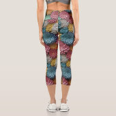 ヨガカラフルフローラ カプリレギンス (裏面)
