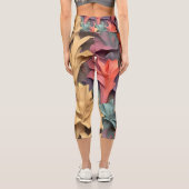 ヨガカラフルフローラ カプリレギンス (裏面)