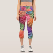 ヨガカラフルフローラ カプリレギンス (正面)