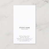 ヨガカラフルブライトオレンジを踊る女の子の漫画 名刺 (裏面)