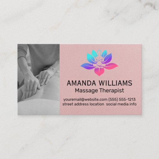 ヨガカラフルロゴ 名刺 (正面)