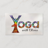 ヨガカラフルワードアート 名刺 (正面)