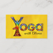 ヨガカラフルワードアート 名刺 (正面)