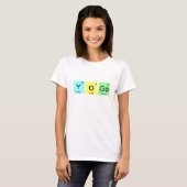 ヨガカラフル化学元素シンボル Tシャツ (正面フル)