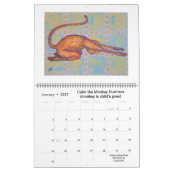 ヨガカレンダーを使う動物 カレンダー (1月 2027)