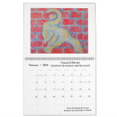 ヨガカレンダーを使う動物 カレンダー (2月 2026)