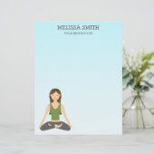 ヨガガガールインロータスポーズ&ヨガインストラクター文字 (スタンド正面)