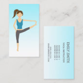 ヨガガガールハンドトゥーポーズヨガインストラクター 名刺 (正面/裏面)