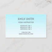 ヨガガガールハンドトゥーポーズヨガインストラクター 名刺 (裏面)