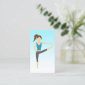 ヨガガガールハンドトゥーポーズヨガインストラクター 名刺 (スタンド正面)