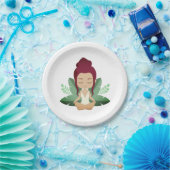 ヨガガガール落ち着いたウェルネスの心を高揚させる芸術 ペーパープレート (パーティー)