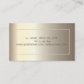 ヨガガールシルエット金ゴールドシャンパン 名刺 (裏面)