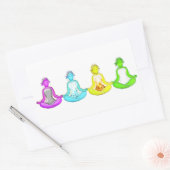 ヨガガールズ 長方形シール (封筒)