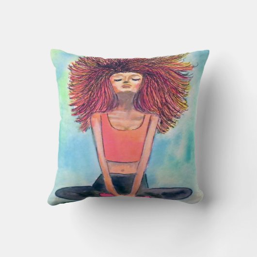 ヨガガールセレニティアートピロー クッション (裏面)