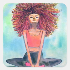 ヨガガールセレニティアート スクエアシール