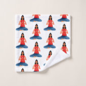 ヨガガールメディテーションナマステ バスタオルセット (ウォッシュタオル)