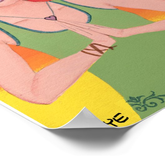 ヨガガール – ファインアートプリント ポスター (角)