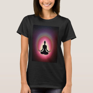 ヨガガール 女性 太陽礼拝 瞑想 チャクラ Tシャツ