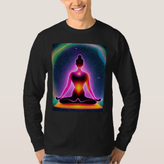 ヨガガール 女性 太陽礼拝 瞑想 チャクラ Tシャツ