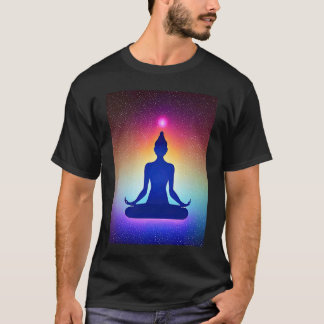 ヨガガール 女性 太陽礼拝 瞑想 チャクラ Tシャツ