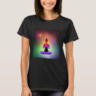 ヨガガール 女性 太陽礼拝 瞑想 チャクラ Tシャツ