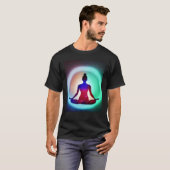 ヨガガール 女性 太陽礼拝 瞑想 チャクラ Tシャツ (正面フル)