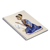 ヨガガール |瞑想 |ヨガイラストレーション ノートブック (右側)