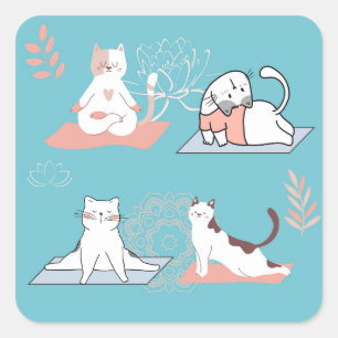 ヨガキャッツロータス スクエアシール