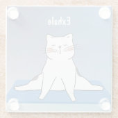 ヨガキャットガラスコースター ガラスコースター (裏面)