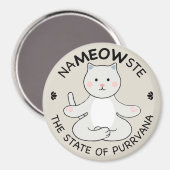 ヨガキャットナマステ マグネット (正面/裏面)