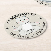 ヨガキャット – ナメオウスト ラウンドペーパーコースター (アングル)