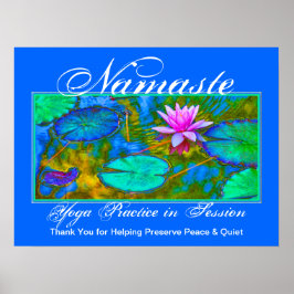 ヨガクラスお願い静保かな蓮エレガント蓮 ポスター