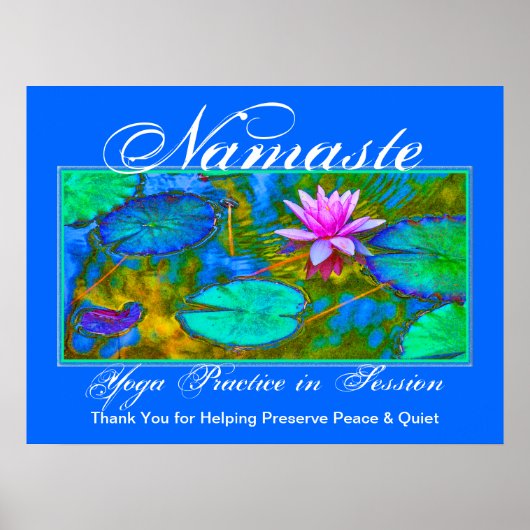 ヨガクラスお願い静保かな蓮エレガント蓮 ポスター (正面)