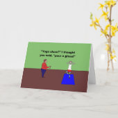 ヨガクラスがグラスを注ぐ カード (黄色い花)