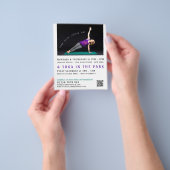 ヨガクラスのフライヤー広告ヨガマット チラシ (手)