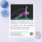 ヨガクラスのフライヤー広告ヨガマット チラシ (シングル)