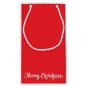 ヨガクラスのLargでサンタクロースとヨガクリスマス スモールペーパーバッグ (裏面)