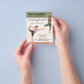ヨガクラスインストラクター瞑想トレーナー女性 チラシ (手)