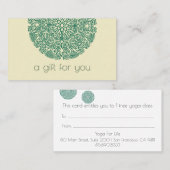 ヨガクラスギフトカード 名刺 (正面/裏面)