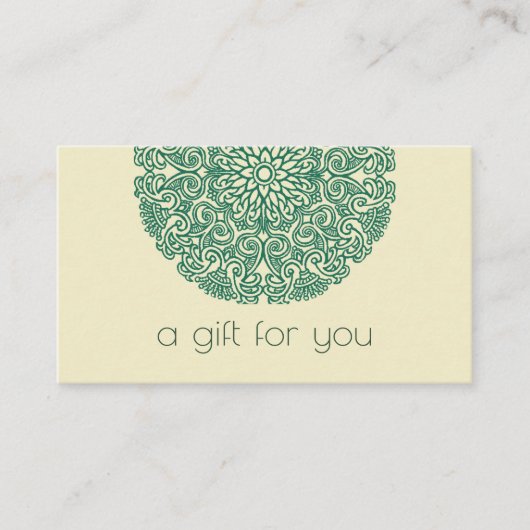 ヨガクラスギフトカード 名刺 (正面)