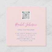 ヨガクラススクールロゴインストラクターQRヒーリング スクエア名刺 (裏面)
